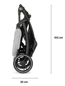 passeggino regolabile con filtro solare sulla capottina, coprigambe, parapioggia e portabicchiere