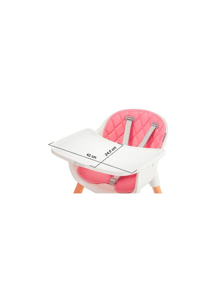 Seggiolone 2 In 1 Regolabile Da 6 Mesi A 6 Anni, Con Vassoio E Tasca, Grigio, Fino A 70 Kg