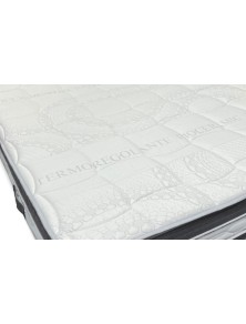 MATERASSO IN MEMORY CARBON SILVER A 7 ZONE DI PORTANZA CON RIVESTIMENTO ANTIBATTERICO E ANALLERGICO IN BIOCERAMIC