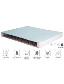 LETTO MATRIMONIALE CONTENITORE CON MATERASSO A MOLLE RIVESTIMENTO CON LATO ESTIVO COTONE E LATO INVERNALE LANA