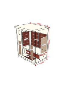 SAUNA AD INFRAROSSI 2 POSTI CON IRRADIATORI IN CARBONIO FULL OPTIONAL
