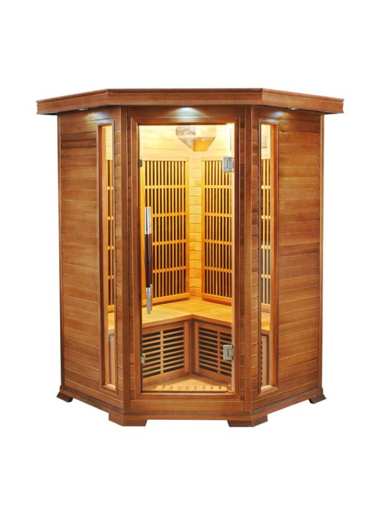 SAUNA AD INFRAROSSI 2/3 POSTI CON IRRADIATORI IN CARBONIO FULL OPTIONAL