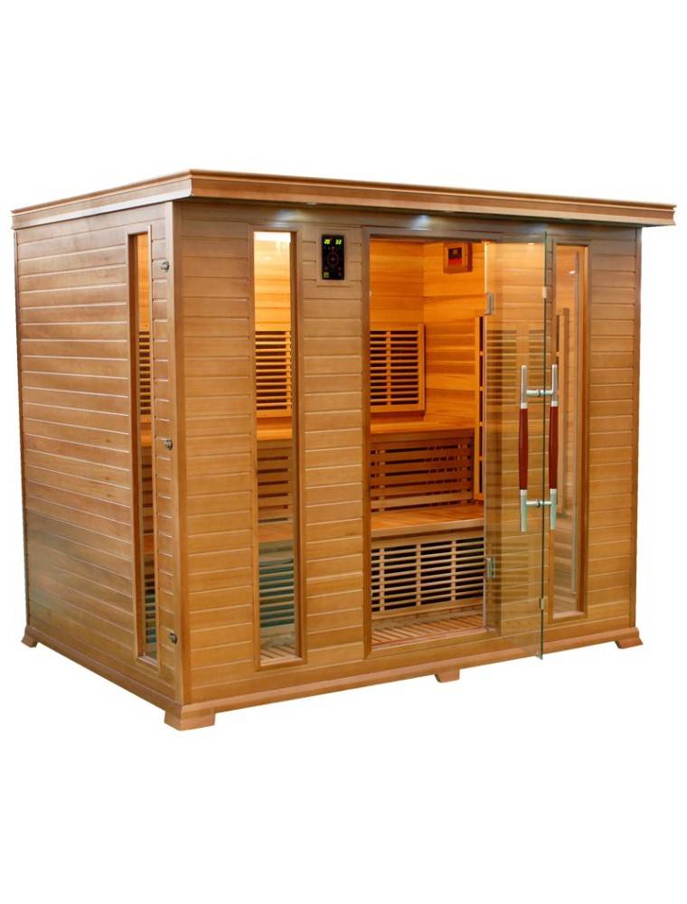 SAUNA AD INFRAROSSI 5 POSTI CON IRRADIATORI IN CARBONIO FULL OPTIONAL
