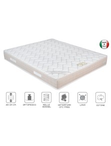 rete matrimoniale con materasso a molle lato estivo e inverno