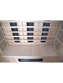 SAUNA AD INFRAROSSI 3 POSTI CON RADIATORI CARBONIO E CERAMICA FULL OPTIONAL CORNICE ESTERNA LED