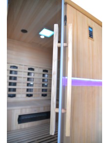 SAUNA AD INFRAROSSI 3 POSTI CON RADIATORI CARBONIO E CERAMICA FULL OPTIONAL CORNICE ESTERNA LED