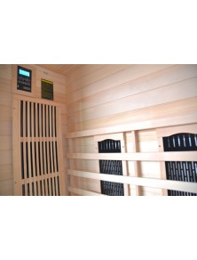 SAUNA AD INFRAROSSI 3 POSTI CON RADIATORI CARBONIO E CERAMICA FULL OPTIONAL CORNICE ESTERNA LED