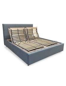 letto matrimoniale contenitore con rete elettrica motorizzata