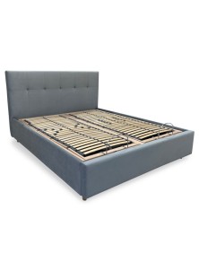 letto matrimoniale contenitore con rete elettrica motorizzata