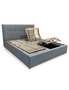 letto matrimoniale contenitore con rete elettrica motorizzata