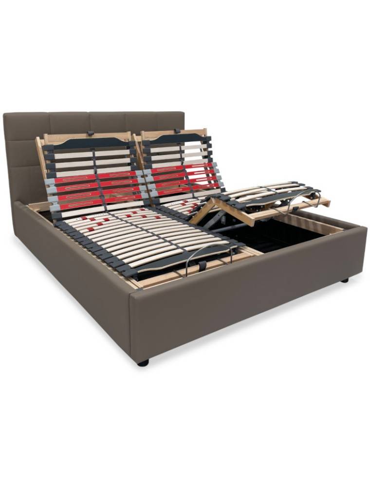 LETTO ELETTRICO MOTORIZZATO MATRIMONIALE CONTENITORE CON MOTORI SPORGENTI