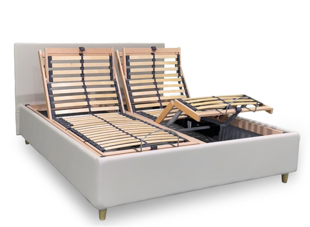 letto matrimonale contenitore con rete motorizzata elettrica