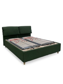 Letto contenitore matrimoniale sfoderabile con rete motorizzata 160x190 made in Italy.