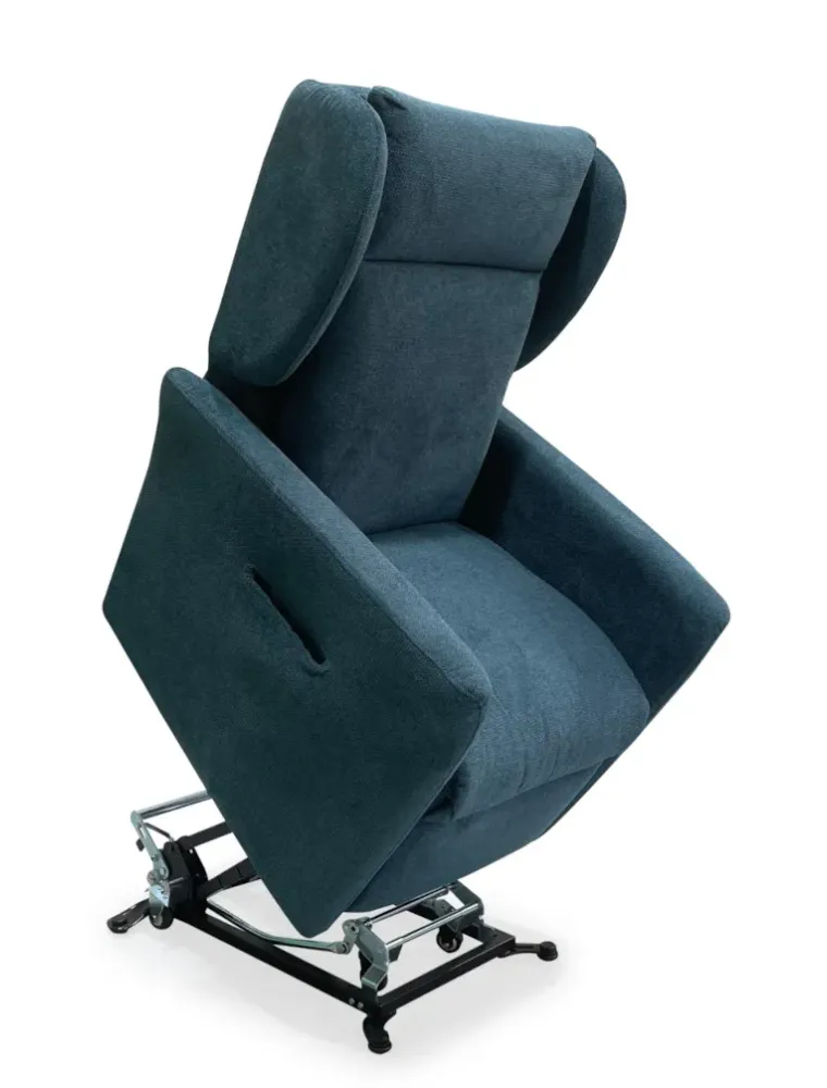 Poltrona Relax Elettrica A 2 Motori, Con Alzapersona E Rivestimento In Microfibra