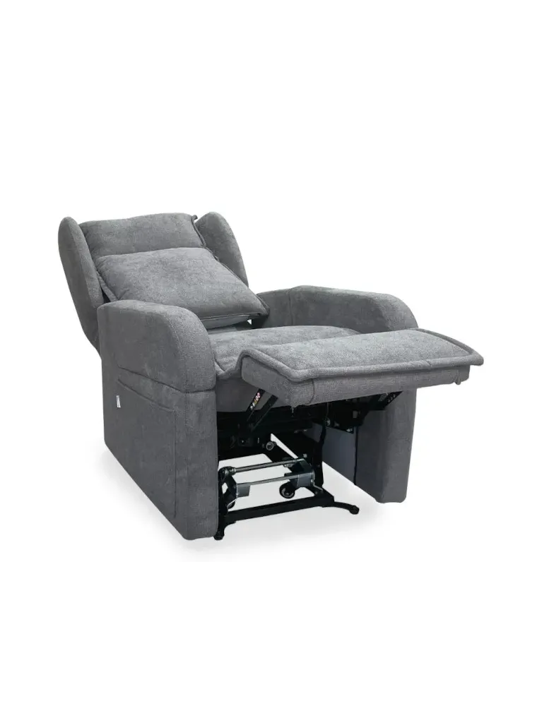 Poltrona Relax Elettrica Bilbao Con Alzapersona - 2 Motori, Braccioli Estraibili, Tessuto Idrorepellente - Foto 12