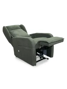 Poltrona Relax Braccioli Estraibili, Alzata Assistita, Kit Roller, 2 motori per Anziani e Disabili