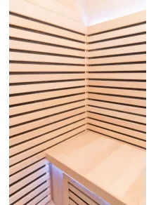 Sauna ad infrarossi 2 posti full optional con radiatori al carbonio cromoterapia e led interni temperatura sauna infrarossi 65°C
