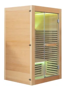 Sauna ad infrarossi 2 posti full optional con radiatori al carbonio cromoterapia e led interni temperatura sauna infrarossi 65°C