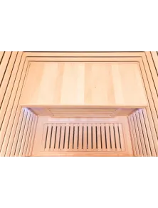 Sauna ad infrarossi 2 posti full optional con radiatori al carbonio cromoterapia e led interni temperatura sauna infrarossi 65°C