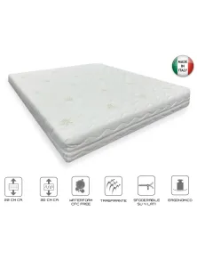 rete motorizzata con movimenti indipendenti inclusa di 2 materassi singoli con rivestimento in aloe vera