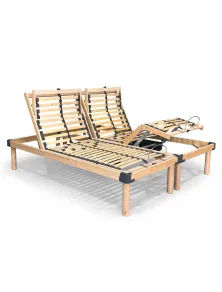 RETE MATRIMONIALE MOTORIZZATA INDIPENDENTE CON DUE MATERASSI SINGOLI IN WATERFOAM A 7 ZONE DI PORTANZA SFODERABILE