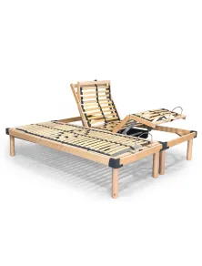 RETE MATRIMONIALE MOTORIZZATA INDIPENDENTE CON DUE MATERASSI SINGOLI IN WATERFOAM A 7 ZONE DI PORTANZA SFODERABILE