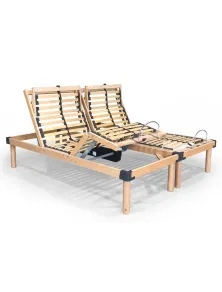 RETE MATRIMONIALE MOTORIZZATA INDIPENDENTE CON DUE MATERASSI SINGOLI IN WATERFOAM A 7 ZONE DI PORTANZA SFODERABILE