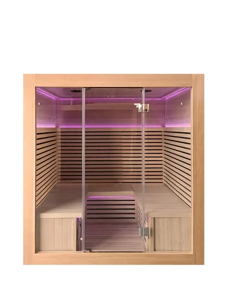 Sauna ad infrarossi 5 posti full optional pannelli radianti al carbonio