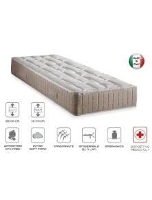 Rete motorizzata elettrica matrimoniale con materassi doppia portanza, dispositivo medico classe 1.