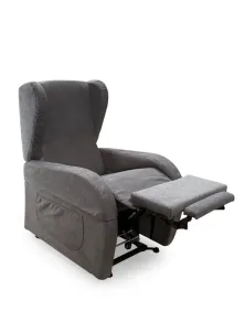 Poltrona Relax per Anziani e Disabili 2 Motori Doppia Pediera Kit Roller Braccioli Estraibili