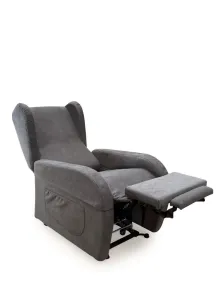 Poltrona Relax per Anziani e Disabili 2 Motori Doppia Pediera Kit Roller Braccioli Estraibili