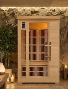 Sauna Infrarossi 2 Posti Bluetooth e Cromoterapia | 120x105 cm