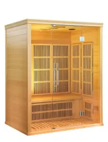 Sauna ad infrarossi 3 posti carbonio cromoterapia bluetooth mp3