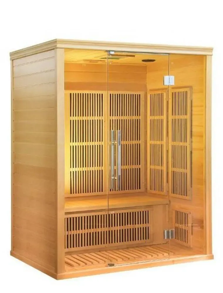 Sauna ad infrarossi 3 posti carbonio cromoterapia bluetooth mp3