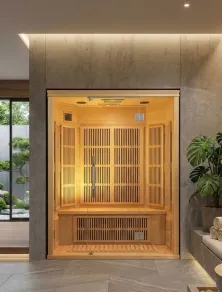 Sauna ad infrarossi 3 posti carbonio cromoterapia bluetooth mp3