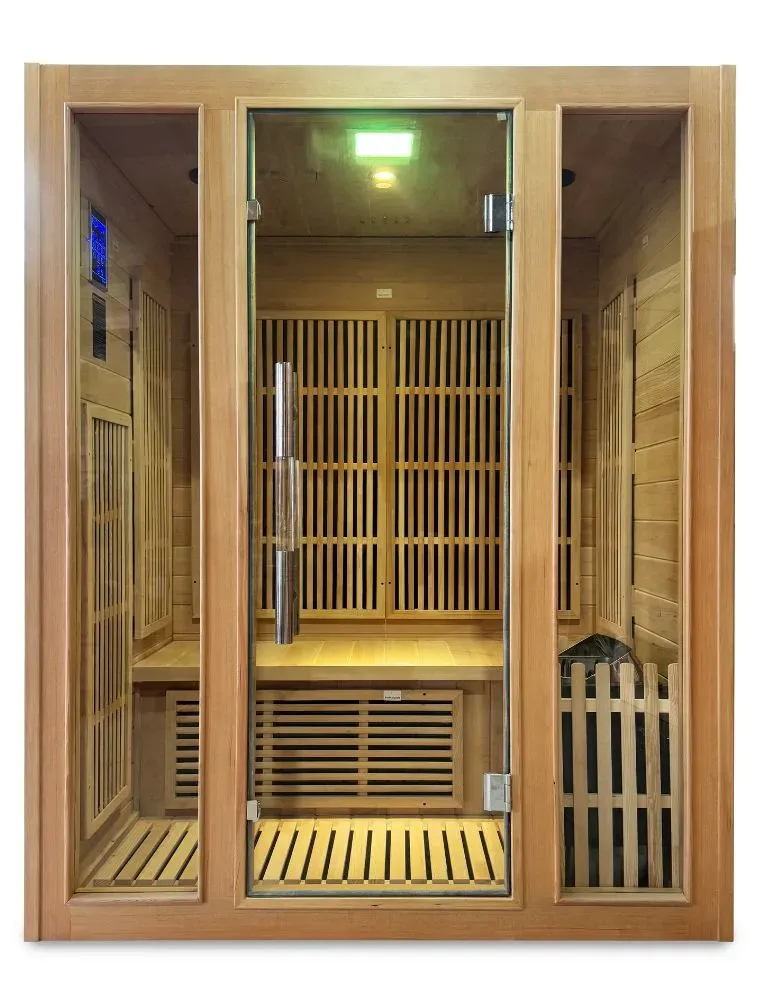 Sauna Ibrida 3 Posti: Infrarossi e Finlandese Combinata | Più Relax®