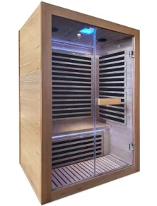 Sauna Infrarossi 2 Posti Carbonio | Bluetooth e Cromoterapia | Più Relax®