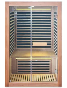 Sauna Infrarossi 2 Posti Carbonio | Bluetooth e Cromoterapia | Più Relax®