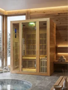 Sauna Ibrida 3 Posti: Infrarossi e Finlandese Combinata | Più Relax®