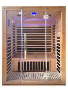 Sauna a Infrarossi 3 Posti con Bluetooth e Cromoterapia - Full Optional