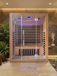 Sauna a Infrarossi 3 Posti con Bluetooth e Cromoterapia - Full Optional
