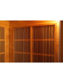 sauna infrarossi 2-3 posti angolare bianca con irradiatori n carbonio