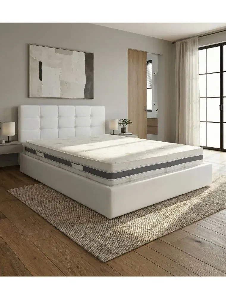 Letto Contenitore + Materasso Memory 7 Zone Aloe Vera | Set