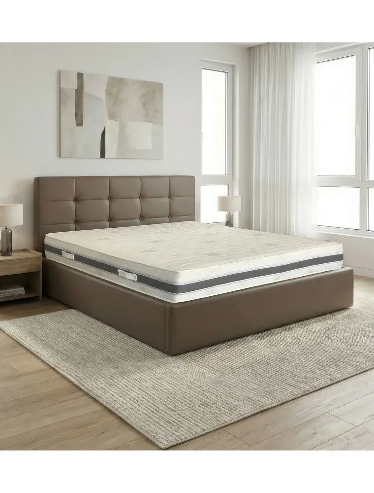 Letto Contenitore + Materasso Memory 7 Zone Aloe Vera | Set