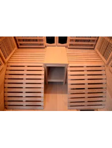 sauna ad infrarossi 2 posti con 2 sedute sdraio full optional carbonio