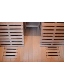 sauna ad infrarossi 2 posti con 2 sedute sdraio full optional carbonio