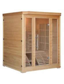 sauna ad infrarossi 2 posti con 2 sedute sdraio full optional carbonio