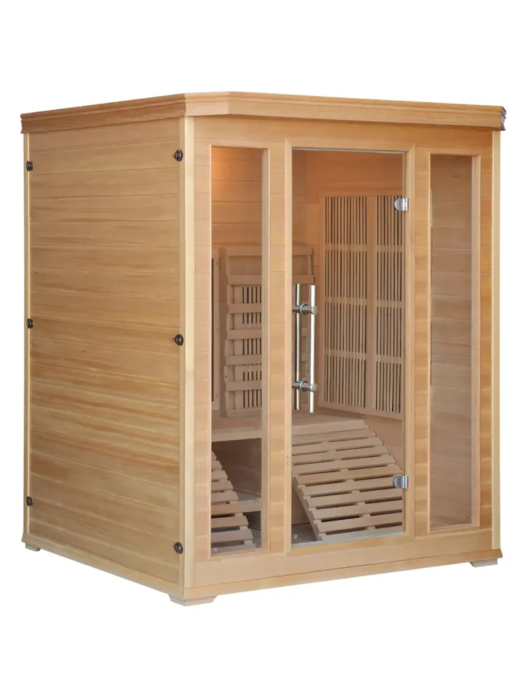 sauna ad infrarossi 2 posti con 2 sedute sdraio full optional carbonio