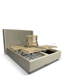 Letto Matrimoniale in Velluto con Rete Motorizzata | Più Relax®