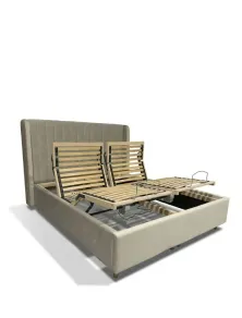 Letto Matrimoniale in Velluto con Rete Motorizzata | Più Relax®